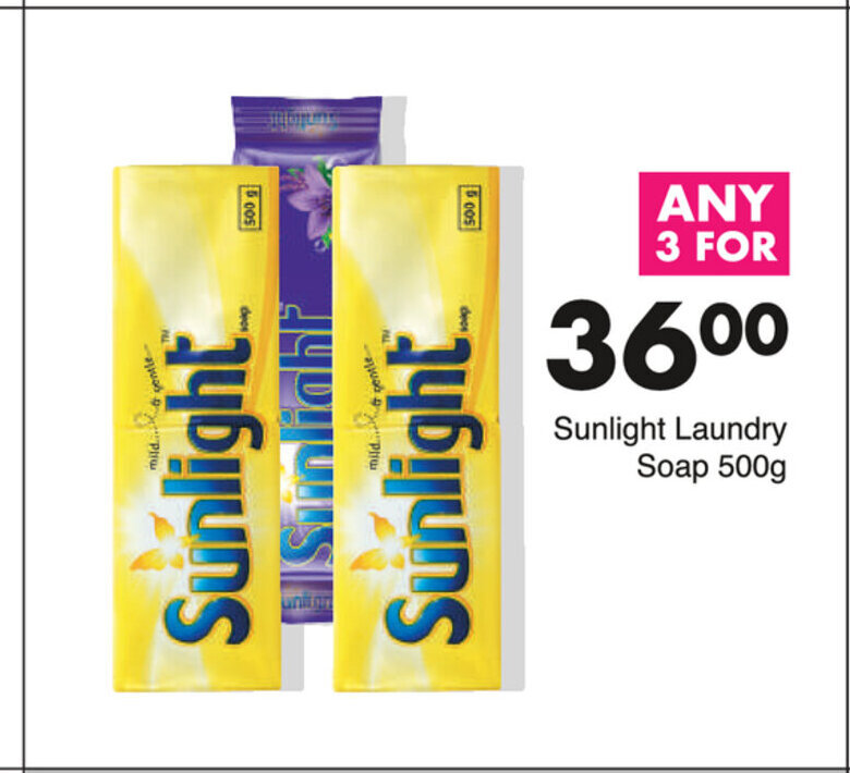 Sunlight Laundry Soap 500g offer at Save