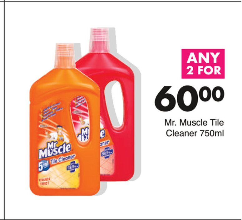 Mr. Muscle Tile Cleaner 750ml offer at Save