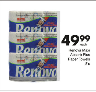 Save Renova Maxi Absorb Plus paper Towels 8's offer
