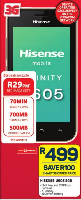 Pick n Pay Hisense U605 8GB offer