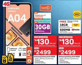 Pick n Pay Samsung Galaxy A04 32GB offer