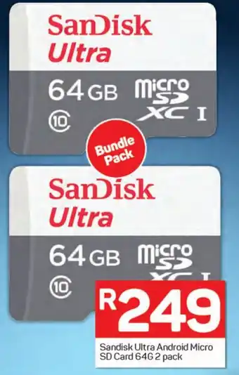 Pick n Pay Sandisk Ultra Android Micro SD Card 64G 2 pack offer