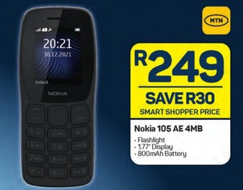 Pick n Pay Nokia 105 AE 4MB offer
