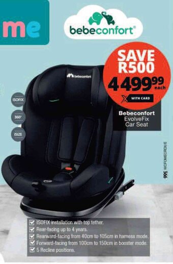 Checkers Bebeconfort EvolveFix Car Seat offer