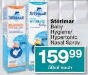 Checkers Sterimar Baby Hygiene/Hypertonic Nasal Spray offer