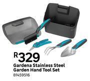 Leroy Merlin Gardena stainless steel garden hand tool set 81459516 offer