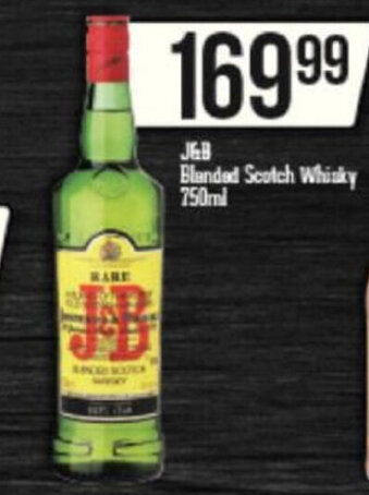 Spar Tops J&B Blended Scotch Whisky 750ml offer