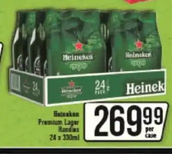 Spar Tops Heineken Premium Lager Handies 24x 330ml offer