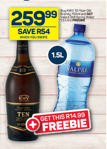 Pick n Pay Liquor KWV 10-Year-Old Brandy 750ml offer