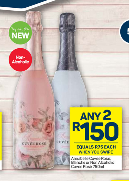 Annabelle Cuvee Rose, Blanche or NonAlcoholic Cuvee Rose 750ml offer