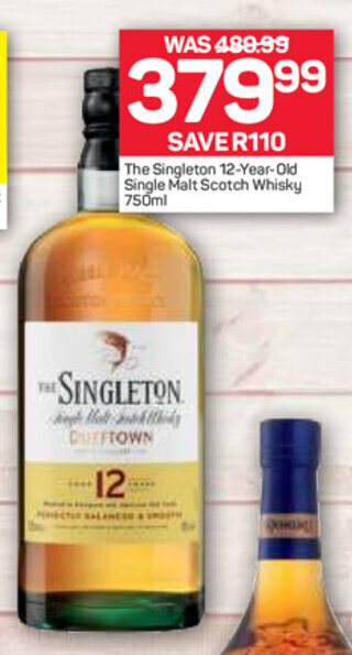 The Singleton 12-Year-Old Single Malt Scotch Whisky 750ml