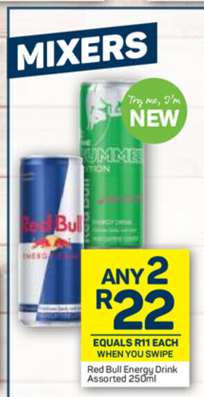 Pick n Pay Liquor Red Bull Energy Drink Assorted 250ml offer