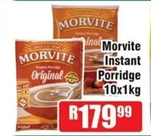 Devland Cash And Carry Morvite Instant Porridge 10x1kg offer