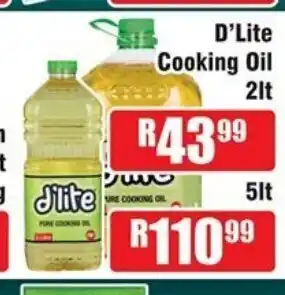 Devland Cash And Carry d'Lite Cooking Oil 2lt offer