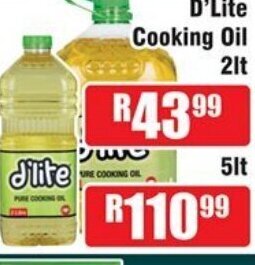 Devland Cash And Carry d'Lite Cooking Oil 5lt offer