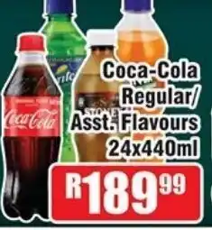 Devland Cash And Carry Coca-Cola Regular / Asst. Flavours 24x440ml offer