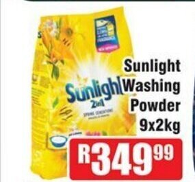 Devland Cash And Carry Sunlight Washing Powder 9x2kg offer
