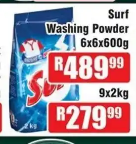 Devland Cash And Carry Surf Washing Powder 6x6x600g offer