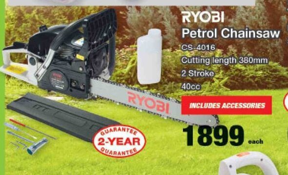 Ryobi chain saw online petrol