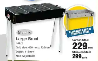 Mica Metalix Large Braai Carbon Steel offer