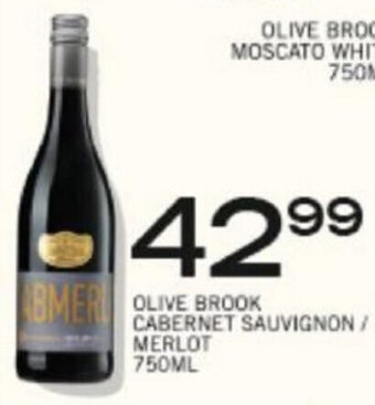 Spar Tops Olive Brook Cabernet Sauvignon/ Merlot 750ml offer