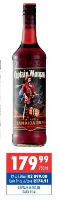 Ultra Liquors CAPTAIN MORGAN DARK RUM offer