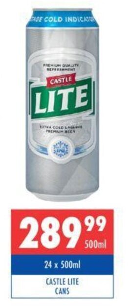 CASTLE LITE CANS