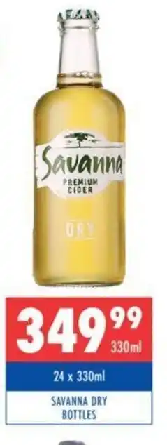 Ultra Liquors SAVANNA DRY BOTTLES offer