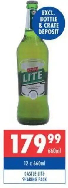 Ultra Liquors CASTLE LITE SHARING PACK offer