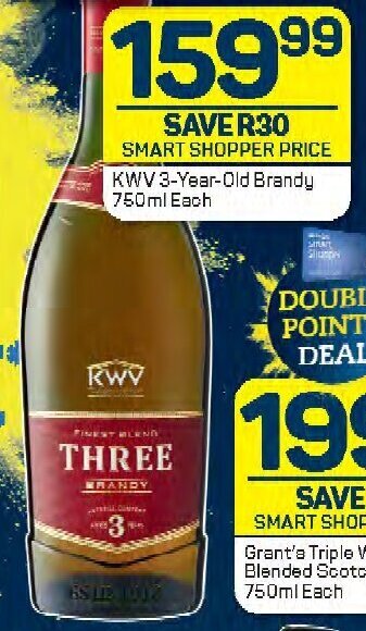 Kwv3 Year Old Brandy 750ml Each Offer At Pick N Pay