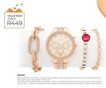 Honey Fashion Accessories Watch set offer