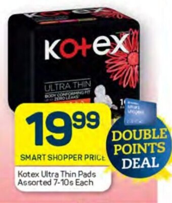 Pick n Pay Kotex Ultra Thin Pads Assorted 7-10s Each offer