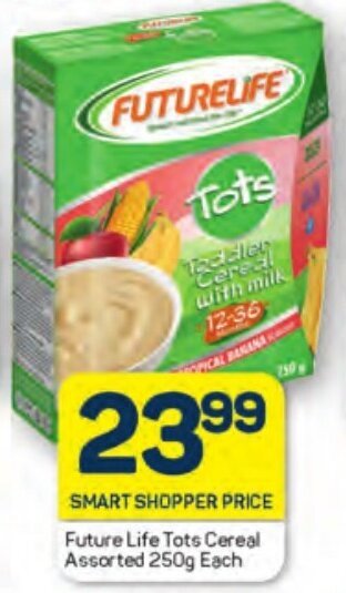 Pick n Pay Future Life Tots Cereal Assorted 250g Each offer