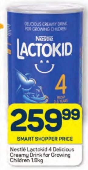 Pick n Pay Nestlé Lactokid 4 Delicious Creamy Drink for Growing Children 1.8kg offer