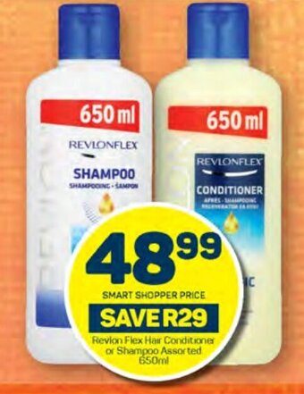 Pick n Pay Revlon Flex Hair Conditioner or Shampoo Assorted 650ml offer