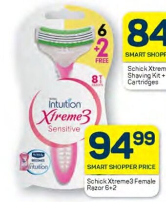 Pick n Pay Schick Xtreme3 Female Razor 6+2 offer