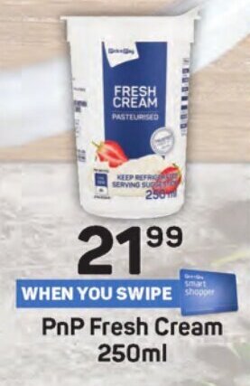 Pick n Pay PnP Fresh Cream 250ml offer