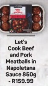Pick n Pay Let's Cook Beef and Pork Meatballs in Napoletana Sauce 850g offer