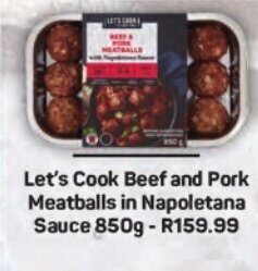Pick n Pay Let's Cook Beef and Pork Meatballs in Napoletana Sauce 850g offer