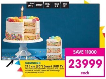 Makro SAMSUNG 215 cm (85") Smart UHD TV offer
