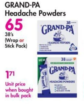 Makro GRAND-PA Headache Powders offer