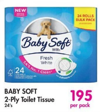 Makro BABY SOFT 2-Ply Toilet Tissue 24's offer