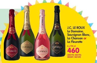 J.C. LE ROUX Le Domaine, Sauvignon Blanc, La Chanson or La Fleurette