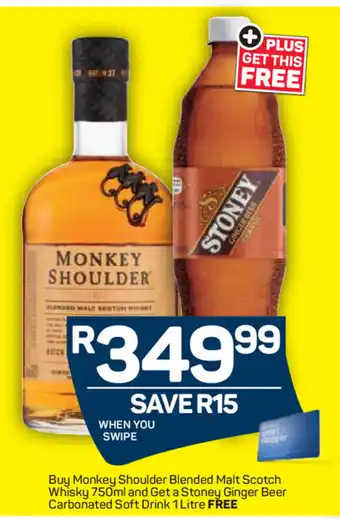 Pick n Pay Liquor Monkey Shoulder Blended Scotch Whisky 750ml offer