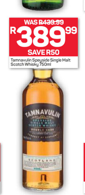 Pick n Pay Liquor Tamnavulin Speyside Single Malt Scotch Whisky 750ml offer
