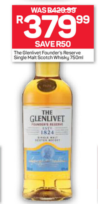 Pick n Pay Liquor The Glenlivet Founder's Reserve Single Malt Scotch Whisky 750ml offer