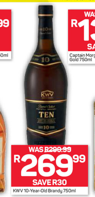 Pick n Pay Liquor KWV 10-Year-Old Brandy 750ml offer