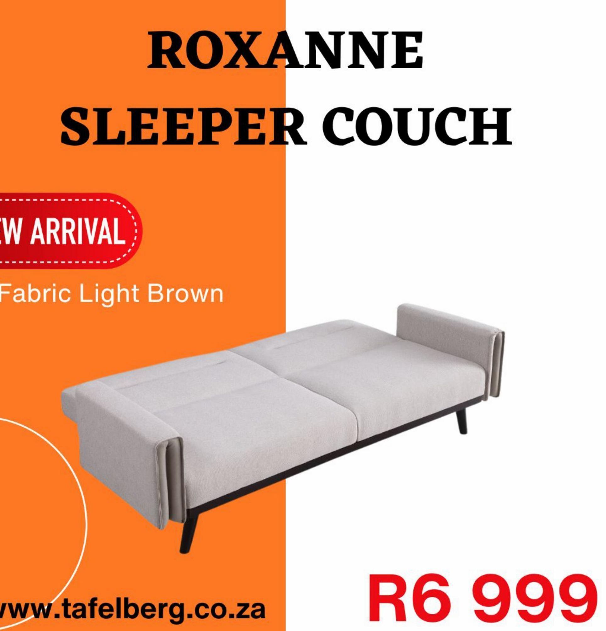 Roxanne sleeper couch offer at Tafelberg Furnishers