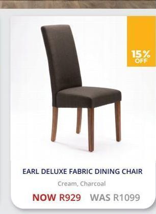 Earl deluxe fabric dining chair