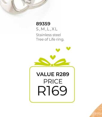 Stainless steel tree of life ring